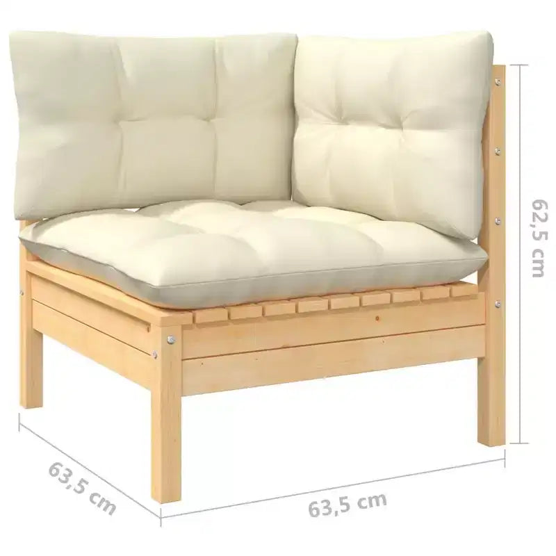 vidaXL Stilvolle Outdoor-Lounge-Sitzgruppe mit Kissen