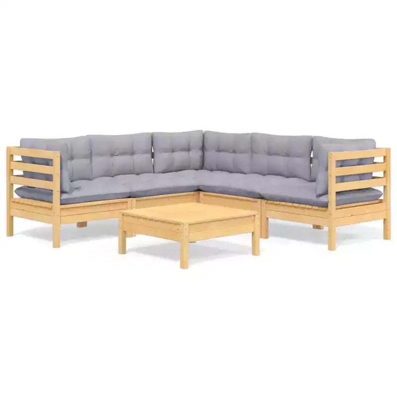 vidaXL Stilvolle Outdoor-Lounge-Sitzgruppe mit Kissen