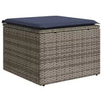 vidaXL Loungeset Schwarz und Blau - Grau und Blau mit Tisch