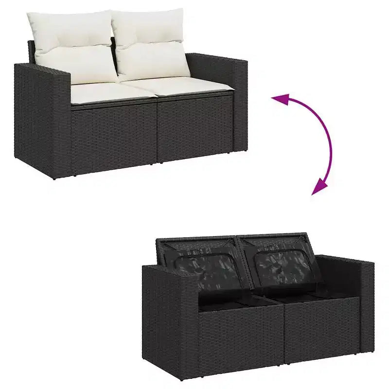 vidaXL Lounge-Sofa-Set mit Kissen in verschiedenen Farben