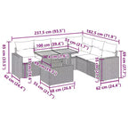 vidaXL Lounge-Sofa-Set mit Kissen in verschiedenen Farben