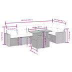 vidaXL Lounge-Sofa-Set mit Kissen in verschiedenen Farben