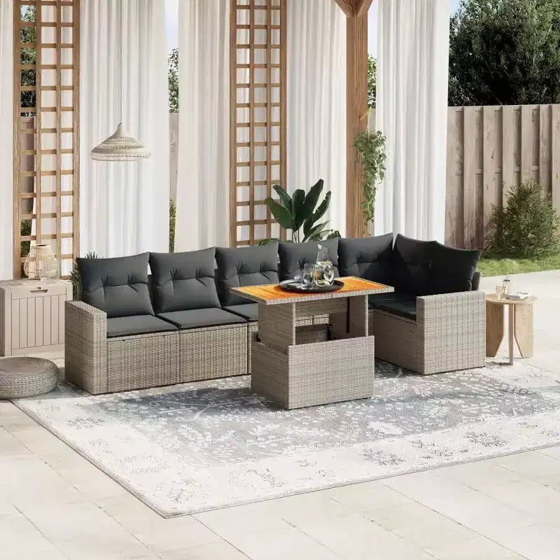 vidaXL Lounge-Sofa-Set mit Kissen in verschiedenen Farben