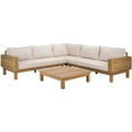 Napol 4 PC Acacia Patio Seating Set W/ Cushions - Indoor/Outdoor - PAT6806 - Safavieh