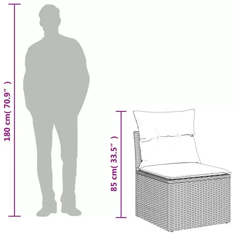 vidaXL Stilvolles modulares Garten-Sofa-Set mit Kissen in verschiedenen Farben