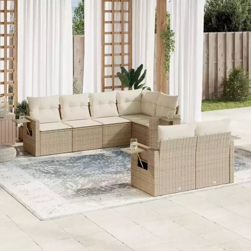 vidaXL Stilvolles modulares Garten-Sofa-Set mit Kissen in verschiedenen Farben