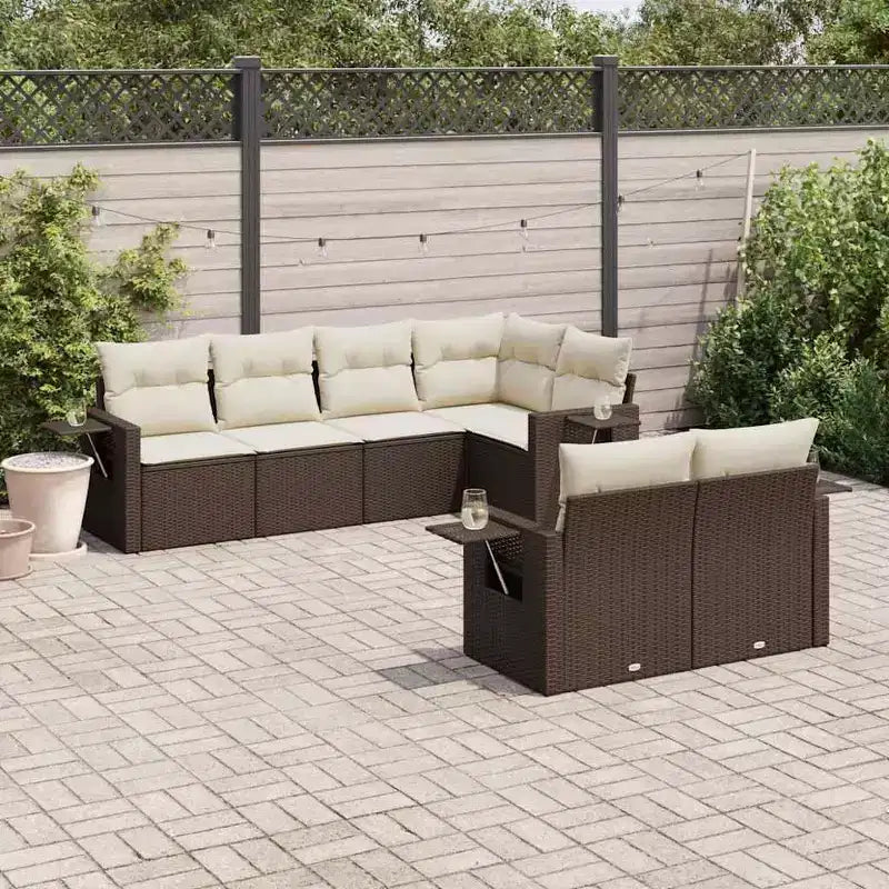 vidaXL Stilvolles modulares Garten-Sofa-Set mit Kissen in verschiedenen Farben