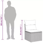 vidaXL Stilvolles modulares Garten-Sofa-Set mit Kissen in verschiedenen Farben