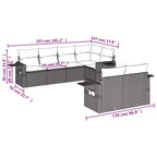vidaXL Stilvolles modulares Garten-Sofa-Set mit Kissen in verschiedenen Farben