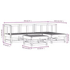 vidaXL Garten-Lounge-Set, 5-teilig, Kiefer Massivholz