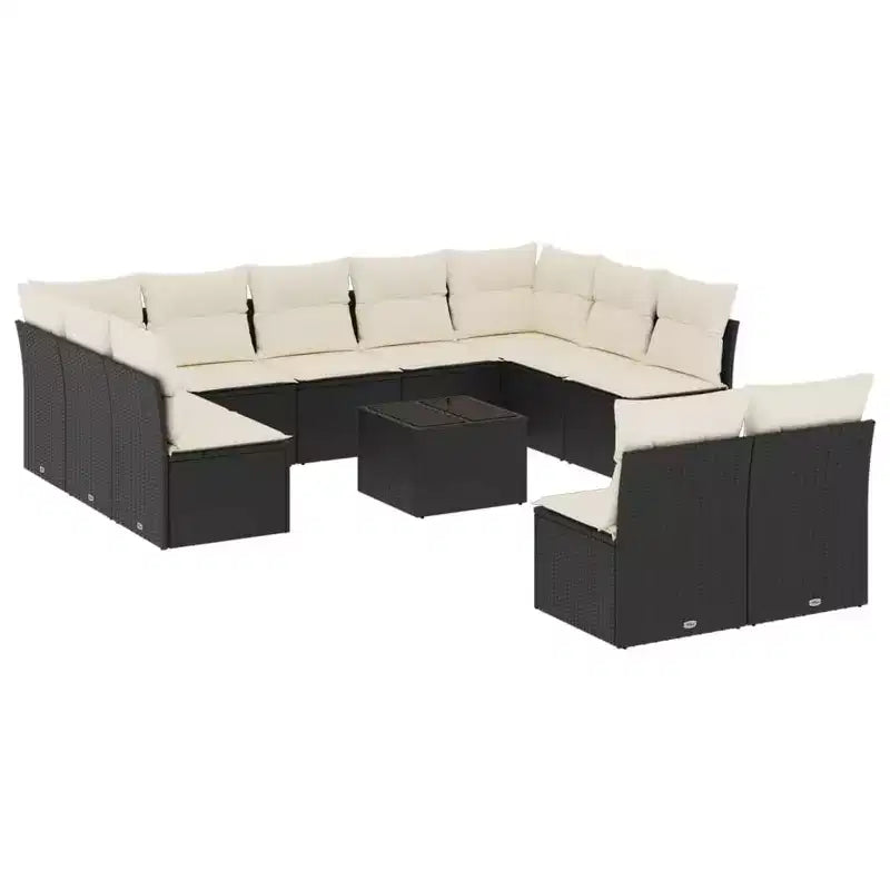 vidaXL Outdoor Garden Sofa Set with Cushions in Various Colors