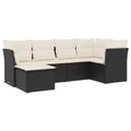 vidaXL Garden Sofa Set PE rattan, powder-coated steel, polyester