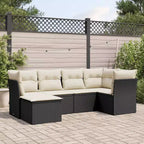 vidaXL Garten-Sofagarnitur PE-Rattan, pulverbeschichteter Stahl, Polyester