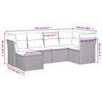 vidaXL Garten-Sofagarnitur PE-Rattan, pulverbeschichteter Stahl, Polyester
