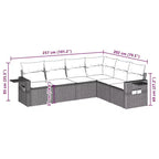 vidaXL Gartensofa-Set Polyrattan-Set modular