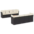 vidaXL Garten-Sofa-Set mit Kissen Polyrattan