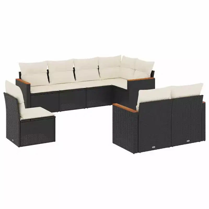 vidaXL Trendy Outdoor Sofa Set with Cushions and Table