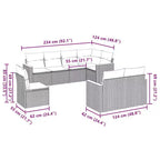 vidaXL Trendy Outdoor-Sofaset mit Kissen und Tisch