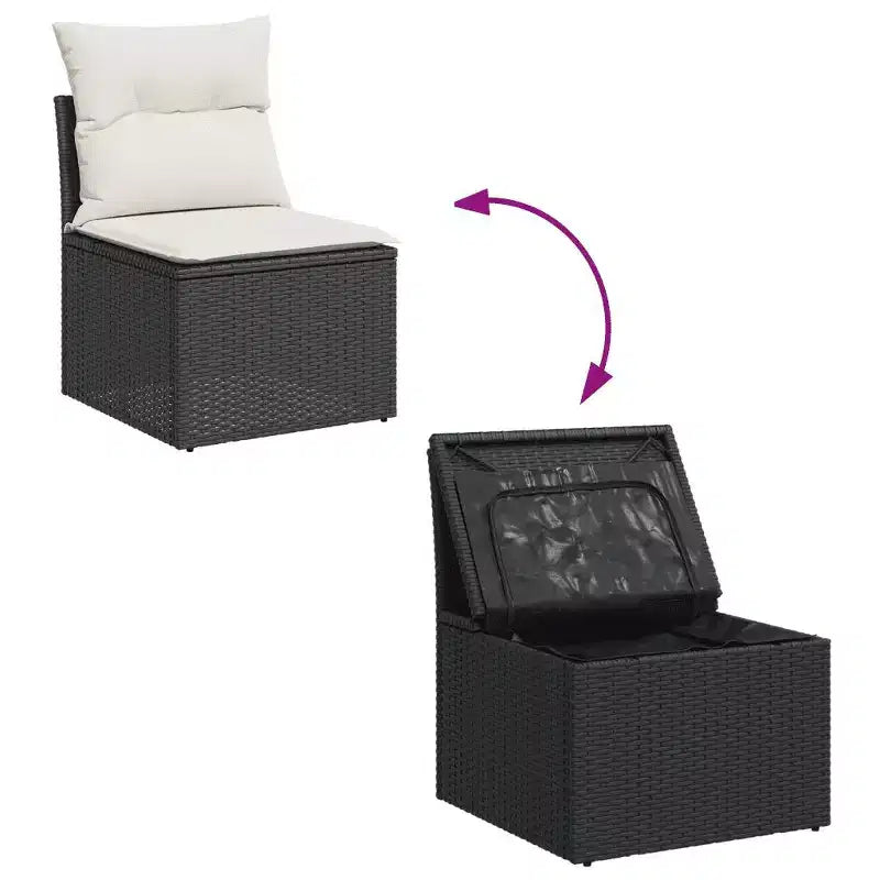 vidaXL Trendy Outdoor-Sofaset mit Kissen und Tisch