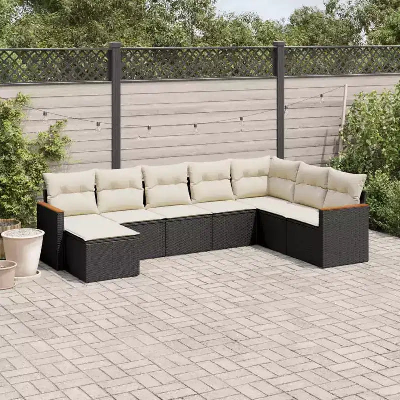 vidaXL Garten-Sofagarnitur mit Kissen - Modulares Design in verschiedenen Farben