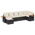 vidaXL Garden Sofa Set PE Rattan Large Adjustable Feet