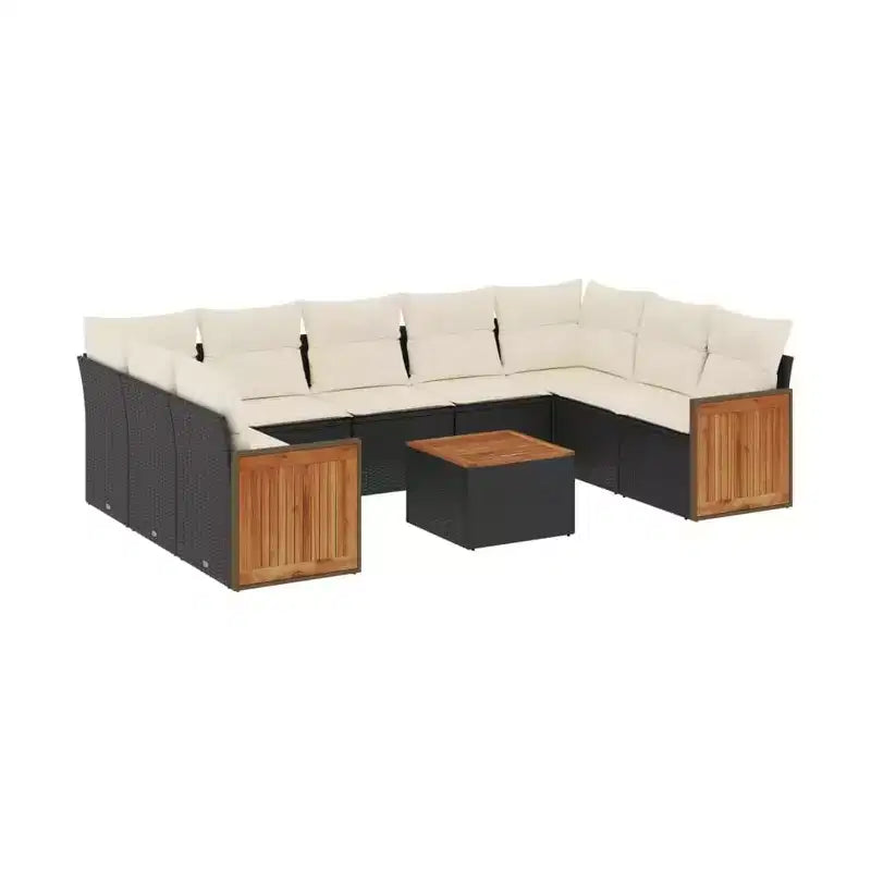 vidaXL Modular Outdoor Sofa Set with Cushions and Storage