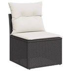 vidaXL Modulares Outdoor-Sofa-Set mit Kissen und Stauraum