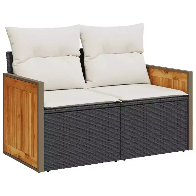vidaXL Modulares Outdoor-Sofa-Set mit Kissen und Stauraum