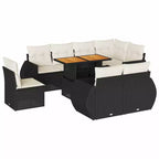 vidaXL Garden Sofa Set PE Rattan 9 Piece Set