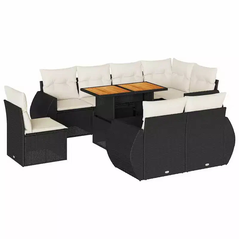 vidaXL Garden Sofa Set PE Rattan 9 Piece Set