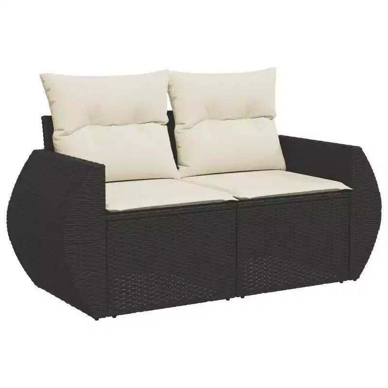 vidaXL Loungesofa-Set Garten PE Rattan 9-teilig