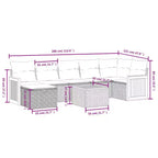 vidaXL Polyrattan Garten-Sofa-Set mit Kissen