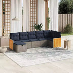 vidaXL Polyrattan Garten-Sofa-Set mit Kissen