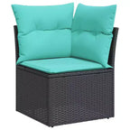vidaXL Polyrattan Garten-Sofa-Set mit Kissen