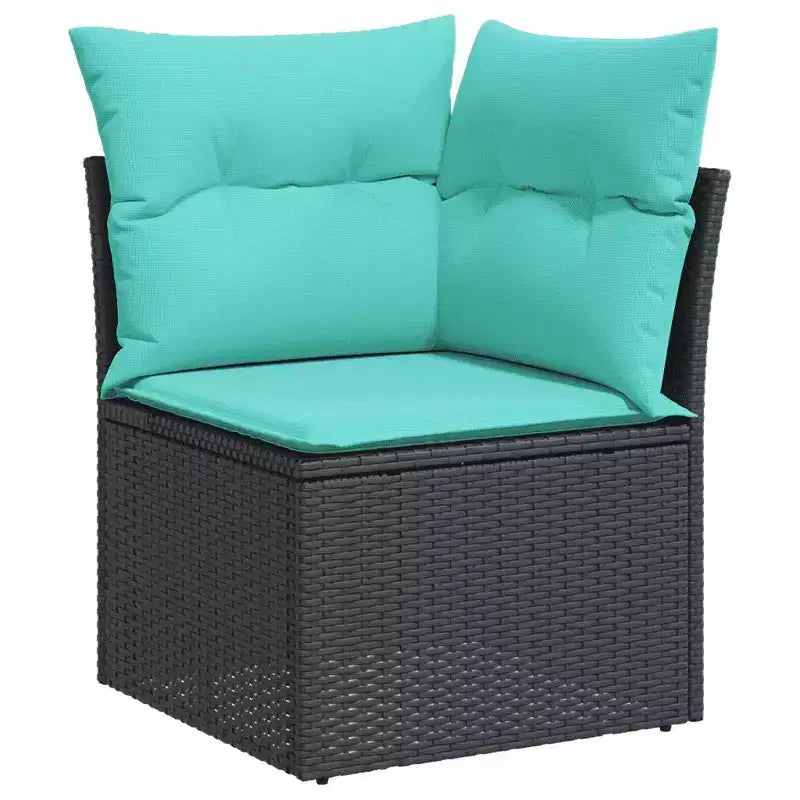 vidaXL Polyrattan Garten-Sofa-Set mit Kissen