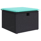 vidaXL Polyrattan Garten-Sofa-Set mit Kissen