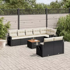 vidaXL Modulares Gartensofa-Set mit Kissen Polyrattan