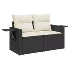 vidaXL Modulares Gartensofa-Set mit Kissen Polyrattan