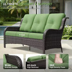 UPTIOT Premium Outdoor-Sofa-Set mit drehbaren Stühlen und multifunktionalen Hockern