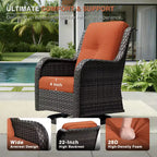 UPTIOT Premium 2-Sitzer Outdoor-Sofa-Set mit Drehstühlen & multifunktionalen Hockern
