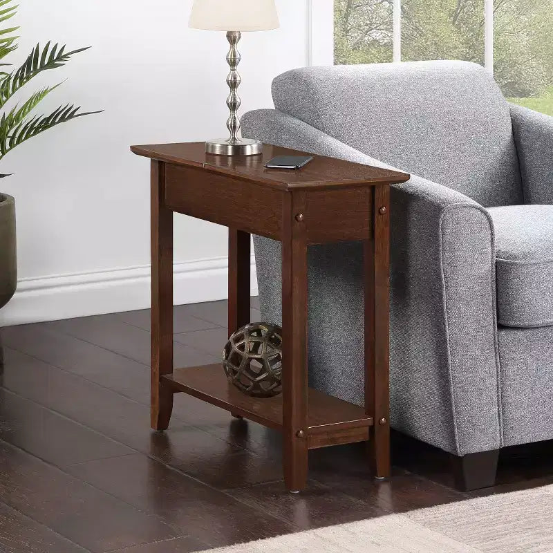 HomeStock Rectangle Wood Table Top End Table 1 -piece