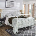 Caledonia Casted Knot Metal Queen Bed - Antique White - iNSPIRE Q