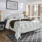 Caledonia Casted Knot Metal Queen Bed - Antique White - iNSPIRE Q