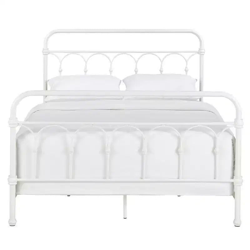 Caledonia Casted Knot Metallbett Queen-Size - Antikweiß - iNSPIRE Q