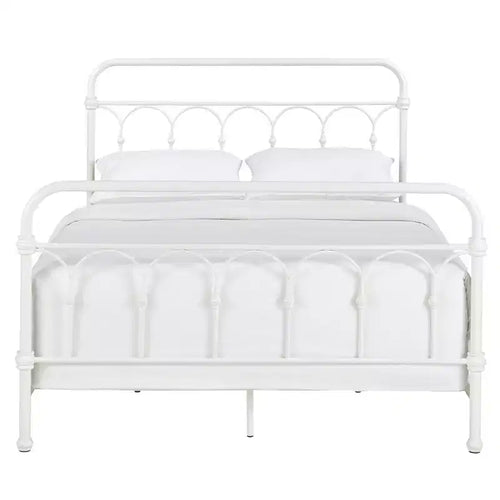Caledonia Casted Knot Metallbett Queen-Size - Antikweiß - iNSPIRE Q