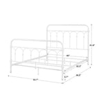 Caledonia Casted Knot Metallbett Queen-Size - Antikweiß - iNSPIRE Q