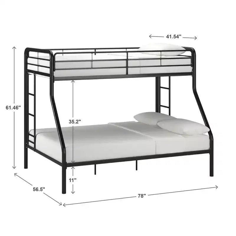 Jana Doppelstockbett mit einem Doppelbett oben und einem größeren Bett unten - iNSPIRE Q