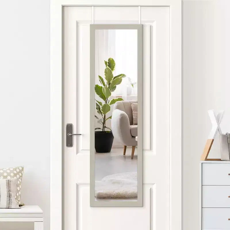 Americanflat 15x51 Over The Door Mirror - Hanging Full Length Mirrors with Engineered Wood - Modern Mirror for Bedroom - Mirrors for Wall Display