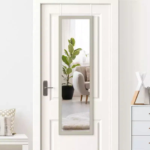 Americanflat 15x51 Over The Door Mirror - Hanging Full Length Mirrors with Engineered Wood - Modern Mirror for Bedroom - Mirrors for Wall Display