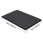 VEVOR Japanische Tatami-Matte, faltbare japanische Tatami-Matratze in voller Größe, Futonmatratze mit Aufbewahrungstasche, 9-lagige Bodenmatte, 203 x 137 x 9 cm, Schwarz
